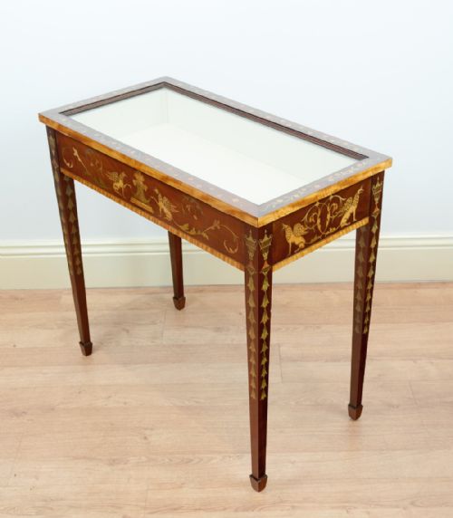 fig 1. A FINE QUALITY EDWARDIAN INLAID MAHOGANY BIJOUTERIE TABLE
