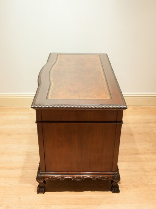 fig 4. Mahogany Pedestal Desk Circa 1890