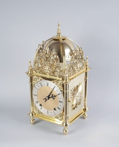 fig 5. A Fine Quality Late Victorian Brass Lantern Mantel Clock