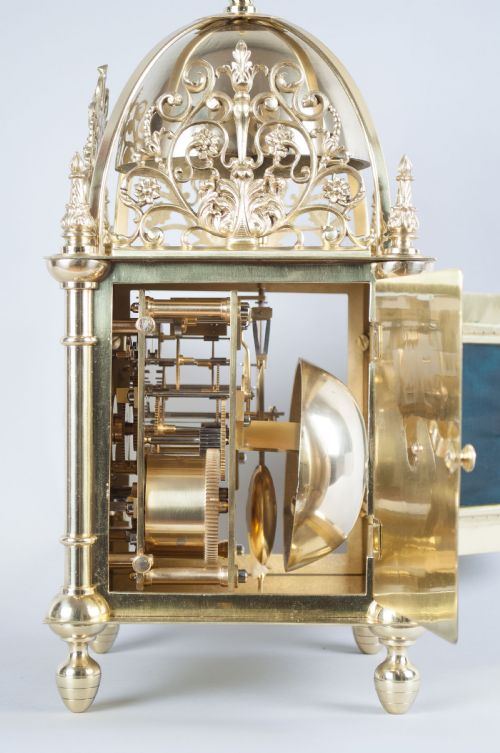 fig 6. A Fine Quality Late Victorian Brass Lantern Mantel Clock