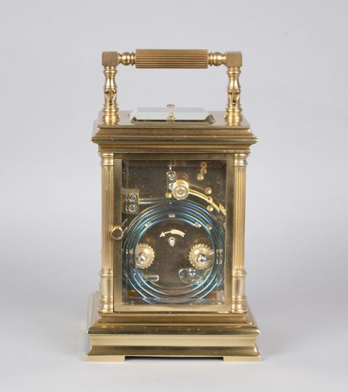 fig 1. FRENCH STRIKING CARRIAGE CLOCK WITH PUSH REPEAT C. 1890