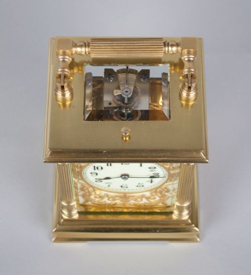 fig 4. FRENCH STRIKING CARRIAGE CLOCK WITH PUSH REPEAT C. 1890