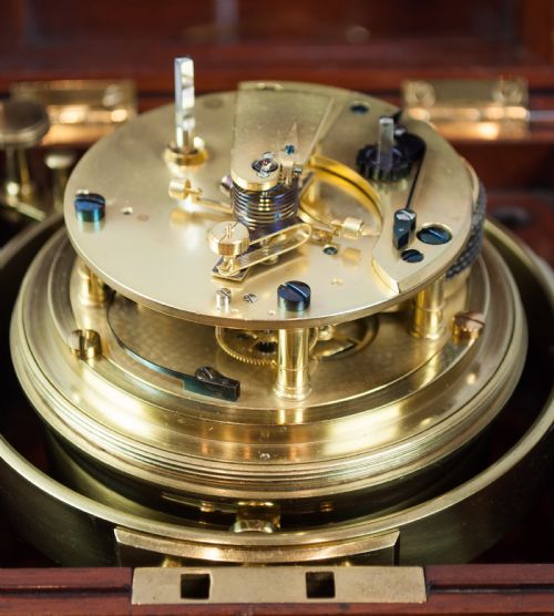 fig 2. Marine Chronometer by EJ Dent Of London With Staple Balance, Circa 1850.