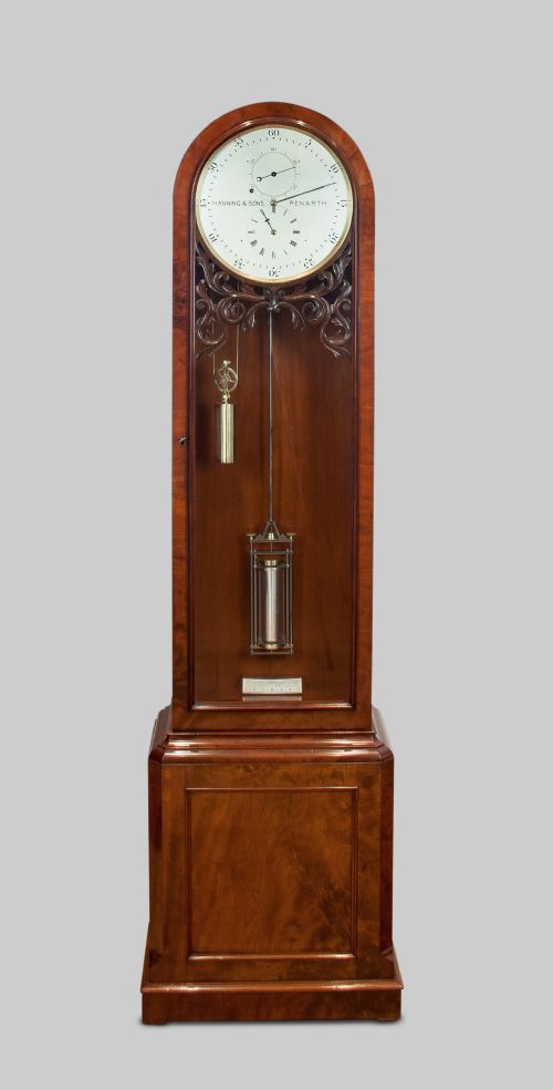 A Flame Mahogany Precision Regulator Longcase Clock C.1860