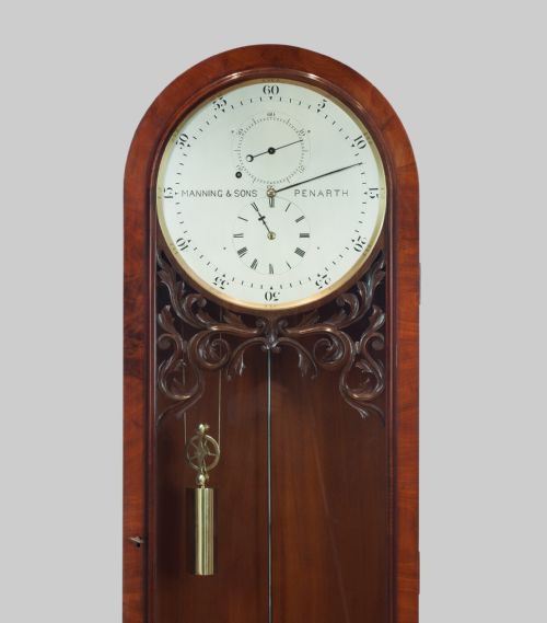 fig 2. A Flame Mahogany Precision Regulator Longcase Clock c.1860