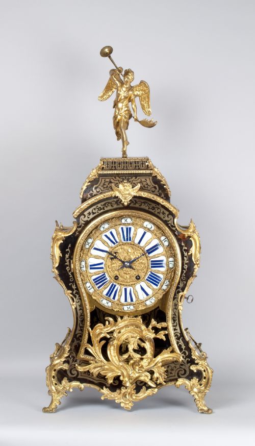 fig 1. An Impressive Large Ormolu Mounted Boulle Mantel / Bracket Clock, Circa 1880.