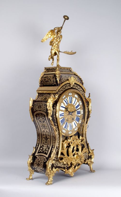 fig 2. An Impressive Large Ormolu Mounted Boulle Mantel / Bracket Clock, Circa 1880.