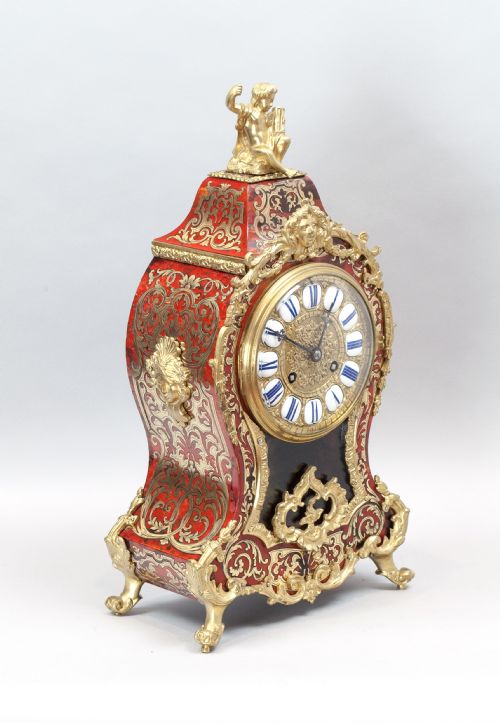 fig 1. French Boulle Mantel Clock, Circa 1880