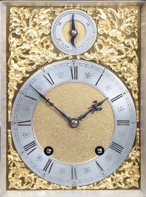 fig 2. A Burr Walnut Bracket / Mantel Clock By Lenzkirch, Circa 1904.