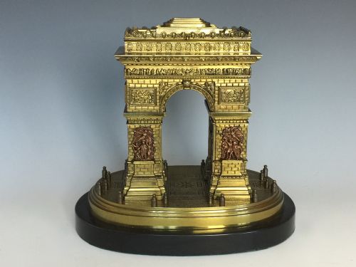 fig 1. Grand Tour Bronze Models Of The Arc De Triomphe, Luxor Obelisk & Vendome Column, c.1860