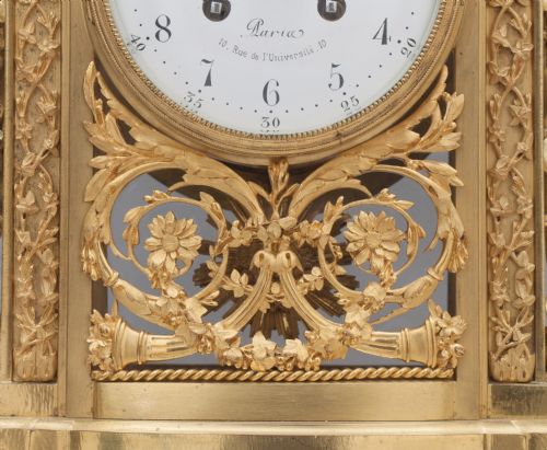 fig 3. A Louis XVI Style French Mantel Clock, Circa 1880.