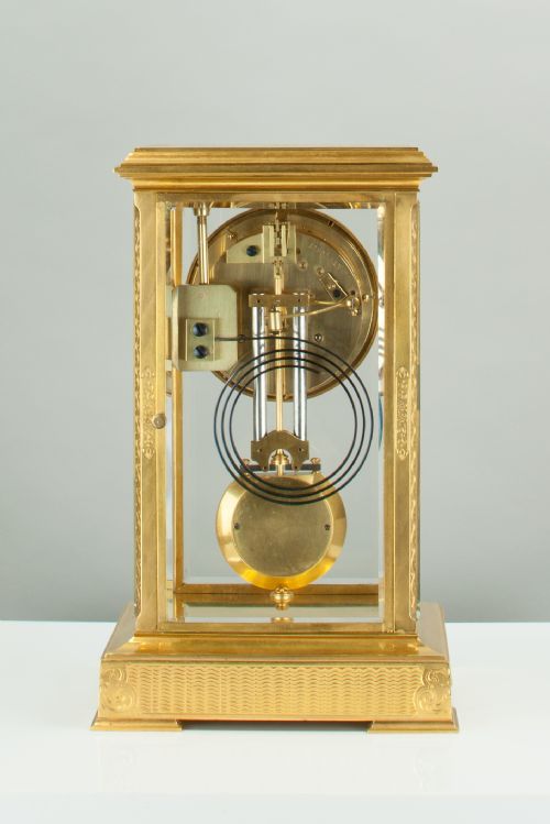 fig 4. A fine quality gilt brass four glass French mantel clock c.1880