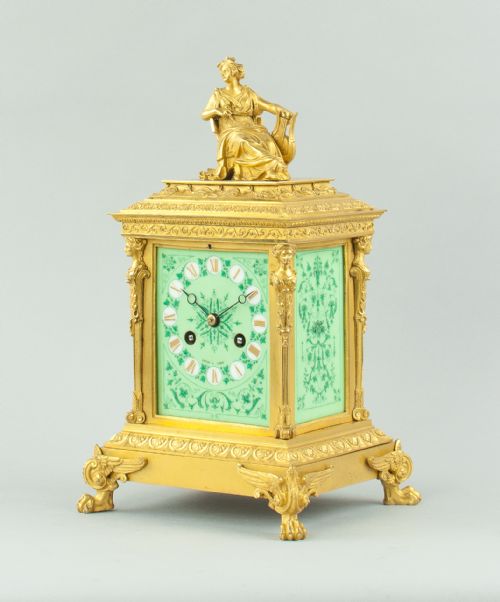 fig 1. A Fine Quality Ormolu French Mantel Clock (Vincenti Paris, C. 1870)