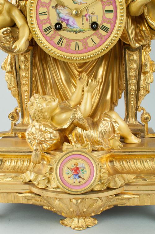fig 2. A Fine Quality Ormolu French Mantel Clock (Henri Marc Paris, C. 1870)