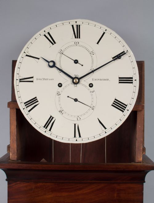 fig 1. A Regency 8 day long case / Grandfather clock by Robert Bryson of Edinburgh.