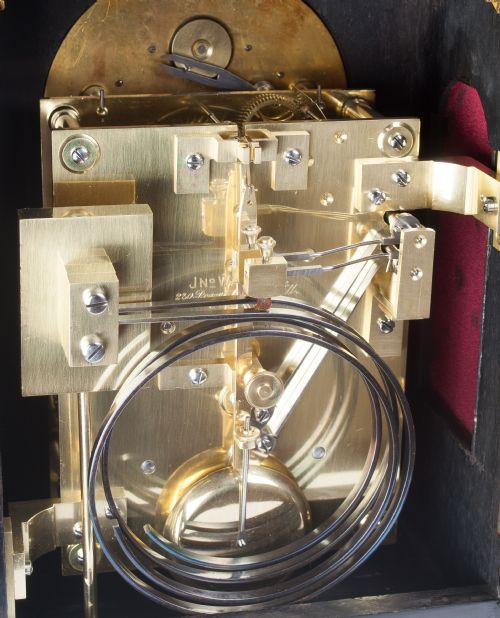 fig 3. A Small Sized Quarter Striking English Bracket / Mantel Clock By J Walker 77 Cornhill, London. 
