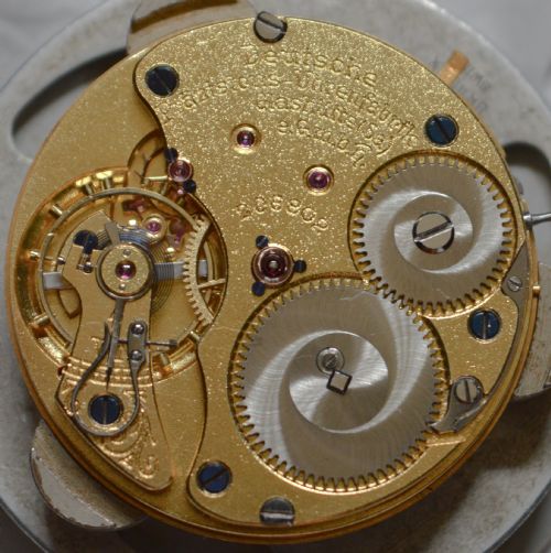 fig 2. GLASHUTTE ORIGINAL. A FINE QUALITY 14K GOLD HUNTER CASE LEVER POCKET WATCH.