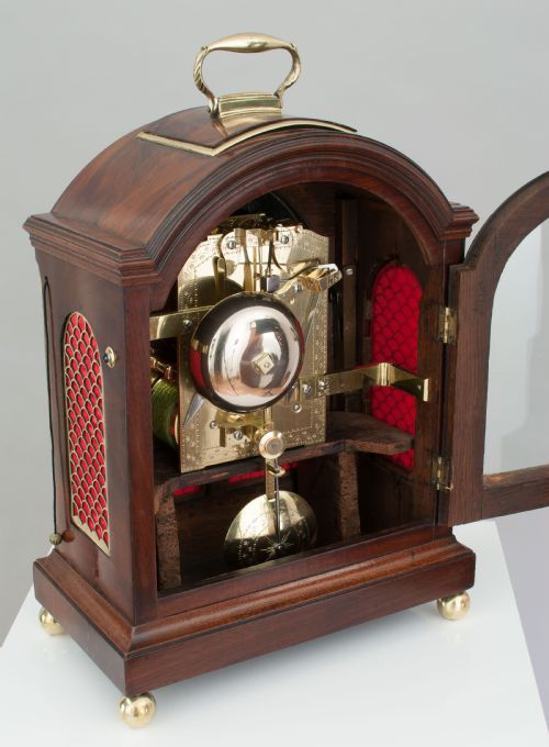 fig 3. A fine quality Georgian mahogany bracket clock by Handley and Moore of London, retailed by George Frankcom of Portsea, c.1800.