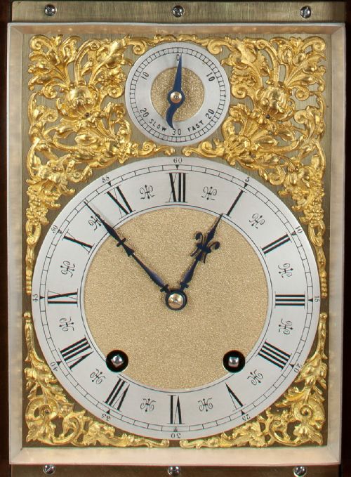 fig 3. A Fine Quality Burr Walnut Bracket / Mantel Clock By Lenzkirch Circa 1903
