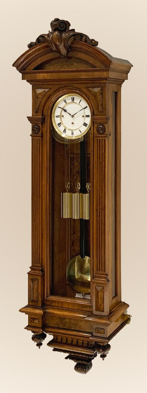 fig 3. A fine quality Altdeutsch Vienna Regulator wall clock, circa 1875,