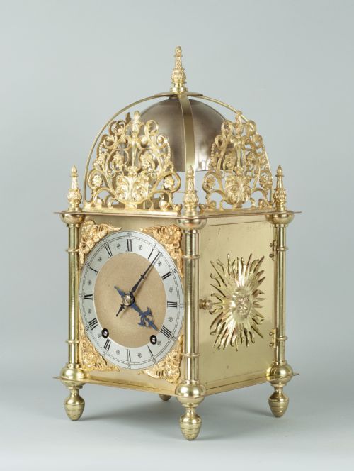 fig 1. A Fine Quality Late Victorian Brass W&H Lantern Mantel Clock