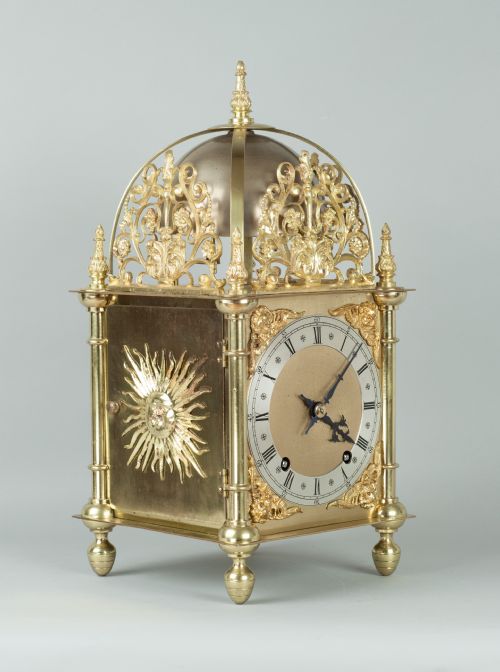 fig 3. A Fine Quality Late Victorian Brass W&H Lantern Mantel Clock