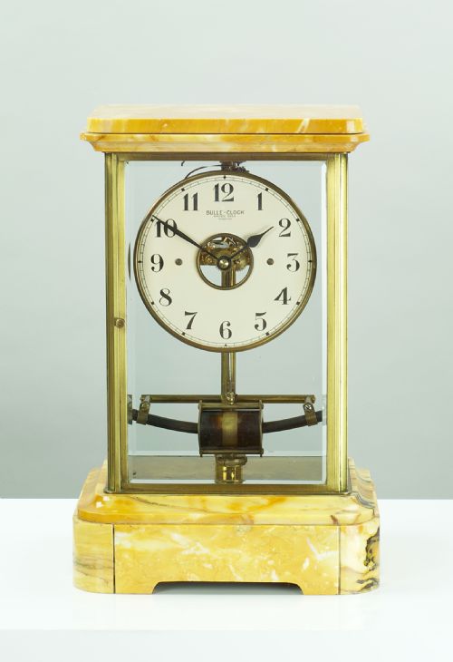 fig 3. A Sienna Marble Electric Bulle Four-glass Mantel Clock