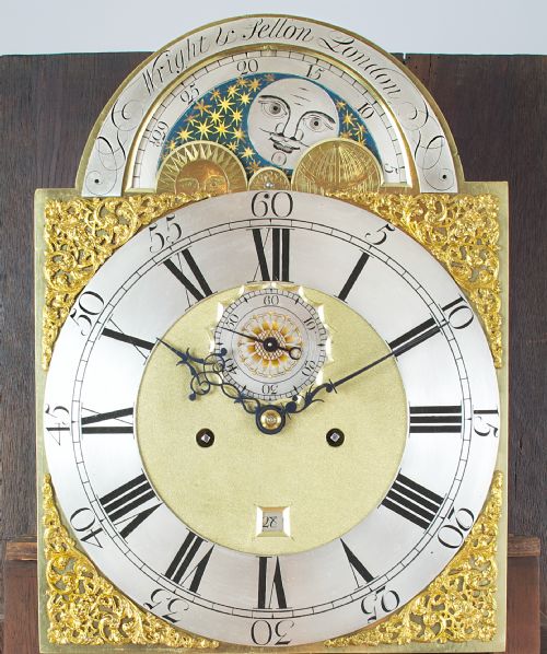 fig 4. Wright and Sellon Of London, Mahogany Long Case / Grandfather Clock C.1760