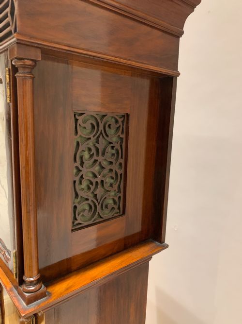 fig 9. Gillett & Johnston, Westminster chiming mahogany long case / grandmother / grandfather / regulator clock c. 1920