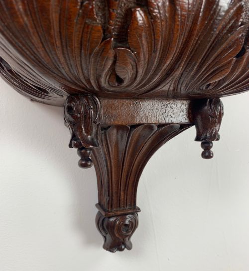 fig 3. A Fine Quality Carved Oak 8 Day Regulator Wall Clock c.1860