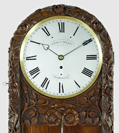 fig 4. A Fine Quality Carved Oak 8 Day Regulator Wall Clock c.1860