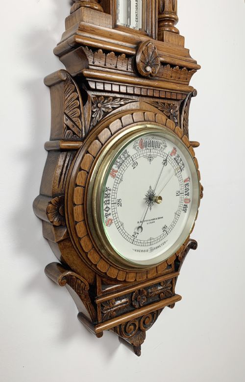 fig 3. A High Quality Victorian Aneroid Barometer By Barraclough Of Leeds