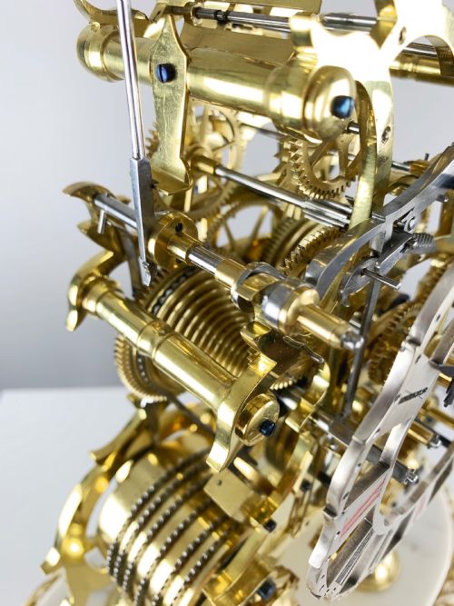 fig 3. A fine quality double fusee skeleton clock, c.1840