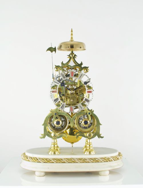 A Fine Quality Double Fusee Skeleton Clock, C.1840