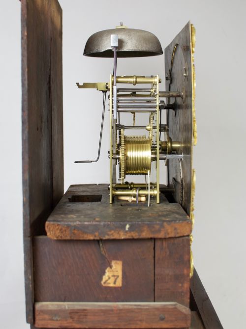 fig 2. Whitehurst Of Congleton Oak Long Case / Grandfather Clock C.1750
