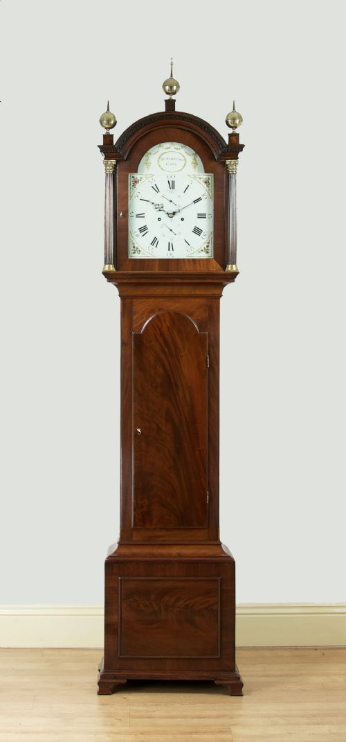 J Startridge of Cowes Georgian Mahogany Long Case / Grandfather Clock.