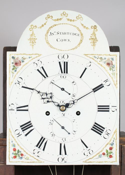 fig 1. J Startridge Of Cowes Georgian Mahogany Long Case / Grandfather Clock.