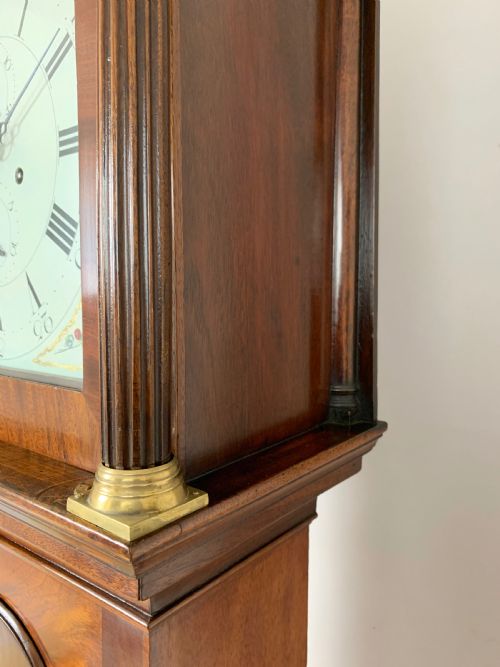 fig 4. J Startridge Of Cowes Georgian Mahogany Long Case / Grandfather Clock.