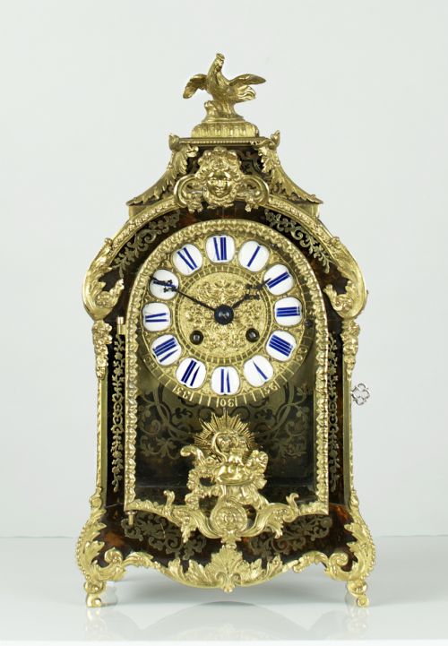 French Boulle Mantel Clock, Circa 1880