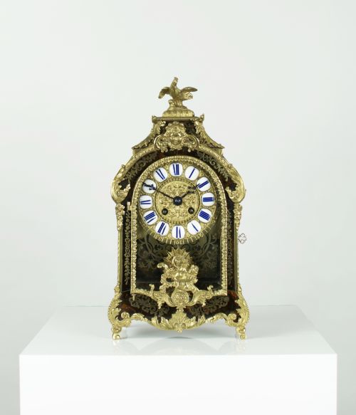 fig 1. French Boulle Mantel Clock, Circa 1880