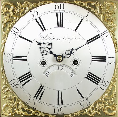 fig 1. Whitehurst Of Congleton Oak Long Case / Grandfather Clock C.1750