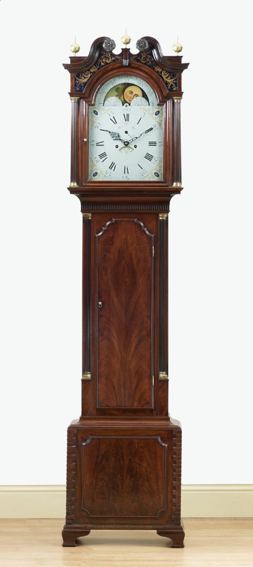 Kitchen & Lloyd of Nantwich Georgian Mahogany Long Case / Grandfather Clock.