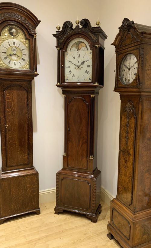 fig 2. Kitchen & Lloyd Of Nantwich Georgian Mahogany Long Case / Grandfather Clock.