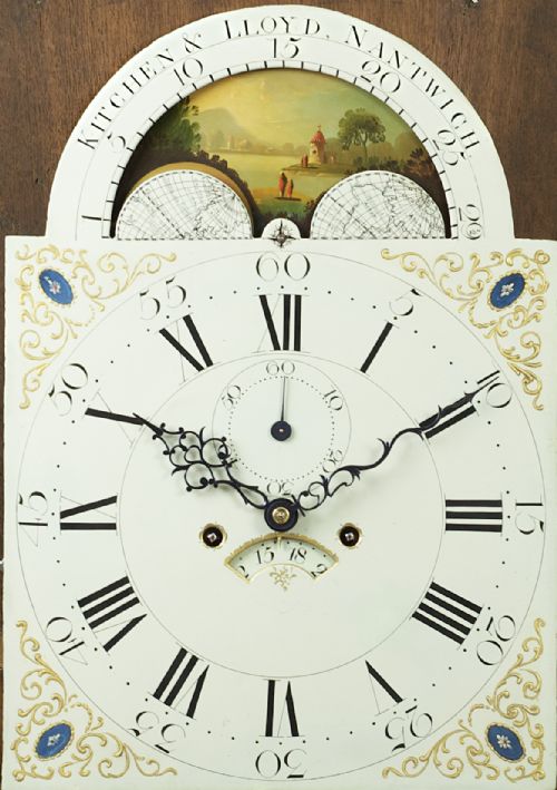 fig 3. Kitchen & Lloyd Of Nantwich Georgian Mahogany Long Case / Grandfather Clock.