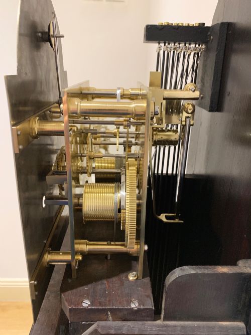 GILLETT JOHNSTON WESTMINSTER CHIMING MAHOGANY LONG CASE GRANDMOTHER GRANDFATHER REGULATOR CLOCK C 1920 - ADDITIONAL PHOTO 12
