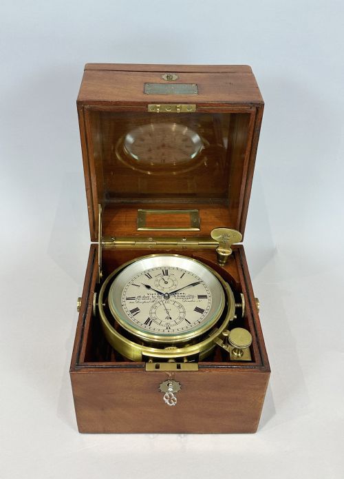 fig 4. A Fully Serviced Two Day Marine Chronometer by Kullberg Of London c.1916.