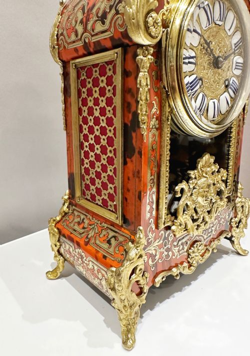 FRENCH BOULLE MANTEL CLOCK CIRCA 1880 - ADDITIONAL PHOTO 5