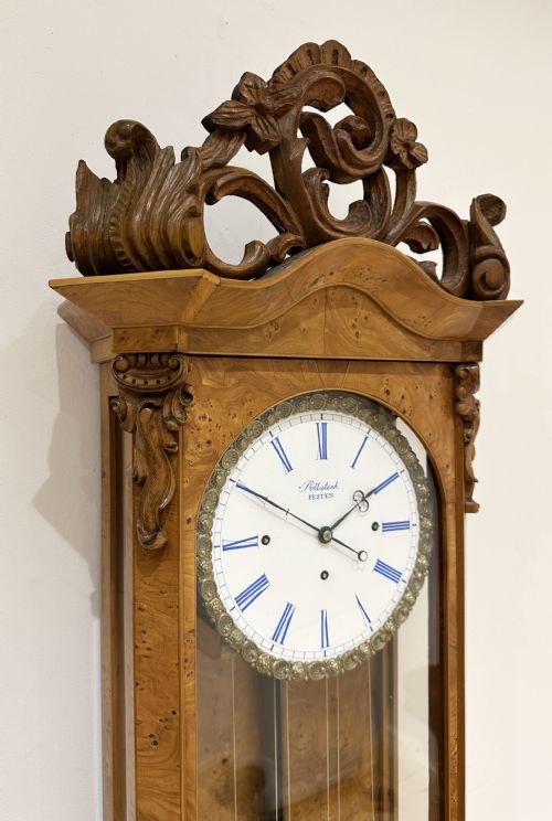 fig 6. A Biedermeier Grande Sonnerie Vienna Regulator Wall Clock, Circa 1850.