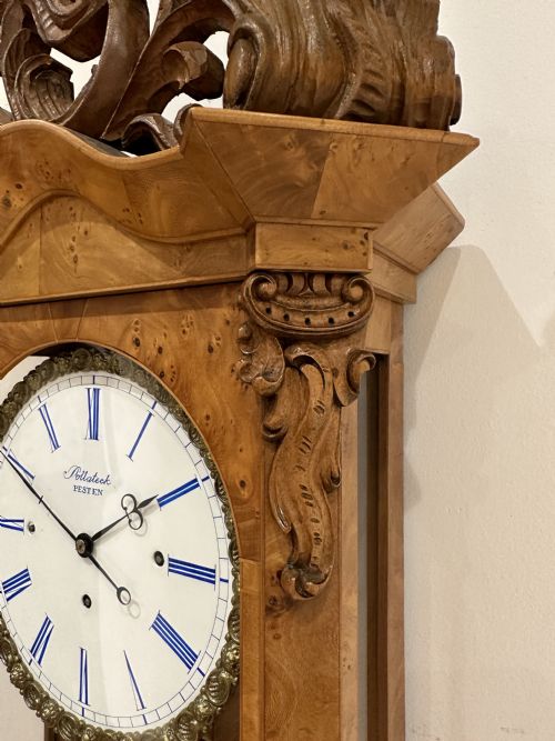 fig 8. A Biedermeier Grande Sonnerie Vienna Regulator Wall Clock, Circa 1850.