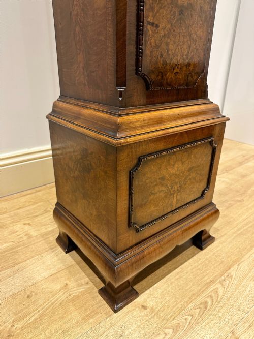 fig 4. Quarter Chiming Walnut Long Case / Longcase / Grandfather / Grandmother clock by Maple of London.